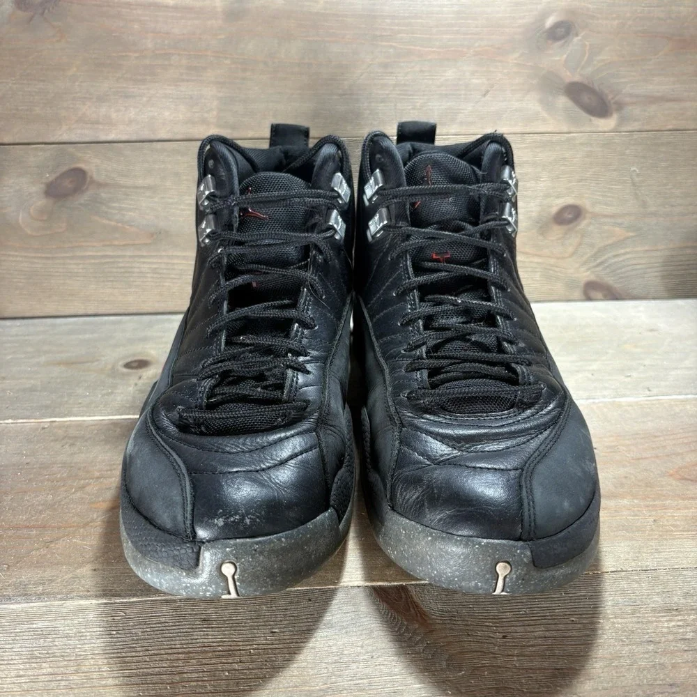 nike air jordan 12 mens size 10 shoes black utility red basketball sneakers